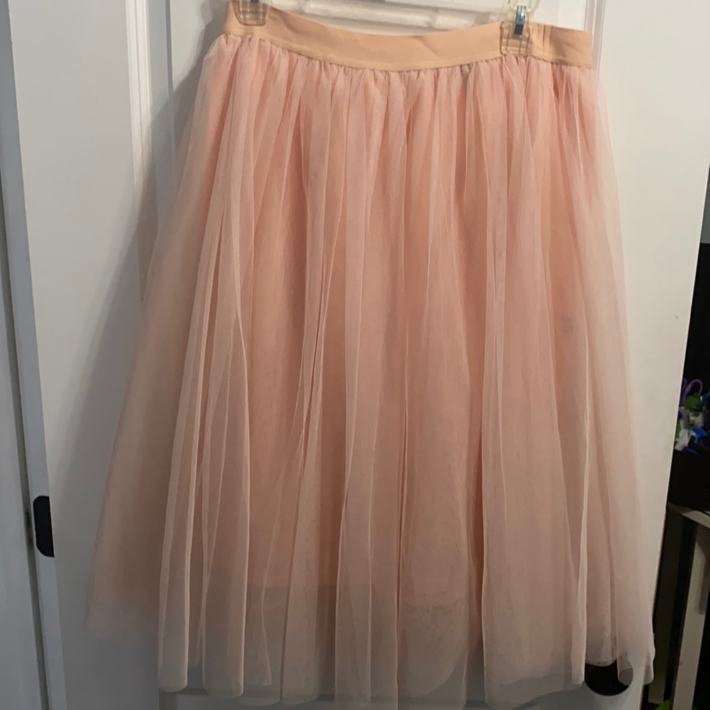 Haute monde tulle midi skirt in dusty Rose